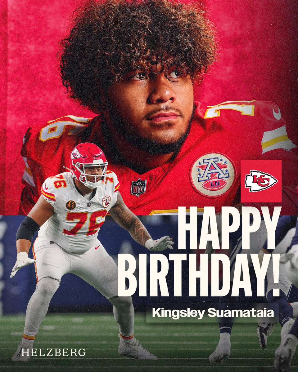 Chiefs's tweet image. Chiefs Kingdom, help @KingSuamataia feel like royalty today. HBD!
