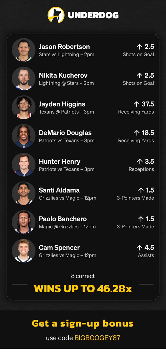 darrellisha's tweet image. play.underdogfantasy.com/es-80lL2UmeVj