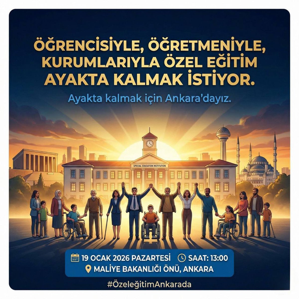 Haklarımızı savunmak için ANKARA’dayız!
#ÖzeleğitimAnkarada
<a href="/RTErdogan/">Recep Tayyip Erdoğan</a> <a href="/EmineErdogan/">Emine Erdoğan</a> <a href="/tcbestepe/">T.C. Cumhurbaşkanlığı</a> <a href="/iletisim/">T.C. İletişim Başkanlığı</a> @ccsbb <a href="/HMBakanligi/">T.C. Hazine ve Maliye Bakanlığı</a> <a href="/memetsimsek/">Mehmet Simsek</a> <a href="/tcmeb/">Millî Eğitim Bakanlığı</a> <a href="/Yusuf__Tekin/">Yusuf Tekin</a> <a href="/tcailesosyal/">T.C. Aile ve Sosyal Hizmetler Bakanlığı</a>