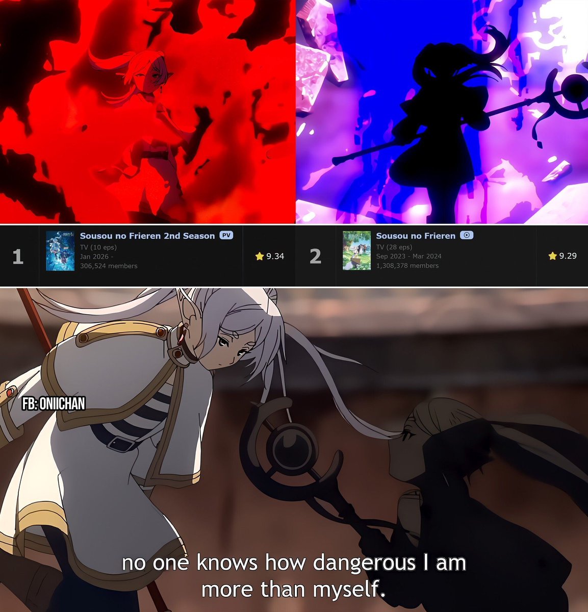 animeposts's tweet image. Frieren’s only rival is Frieren 🔥