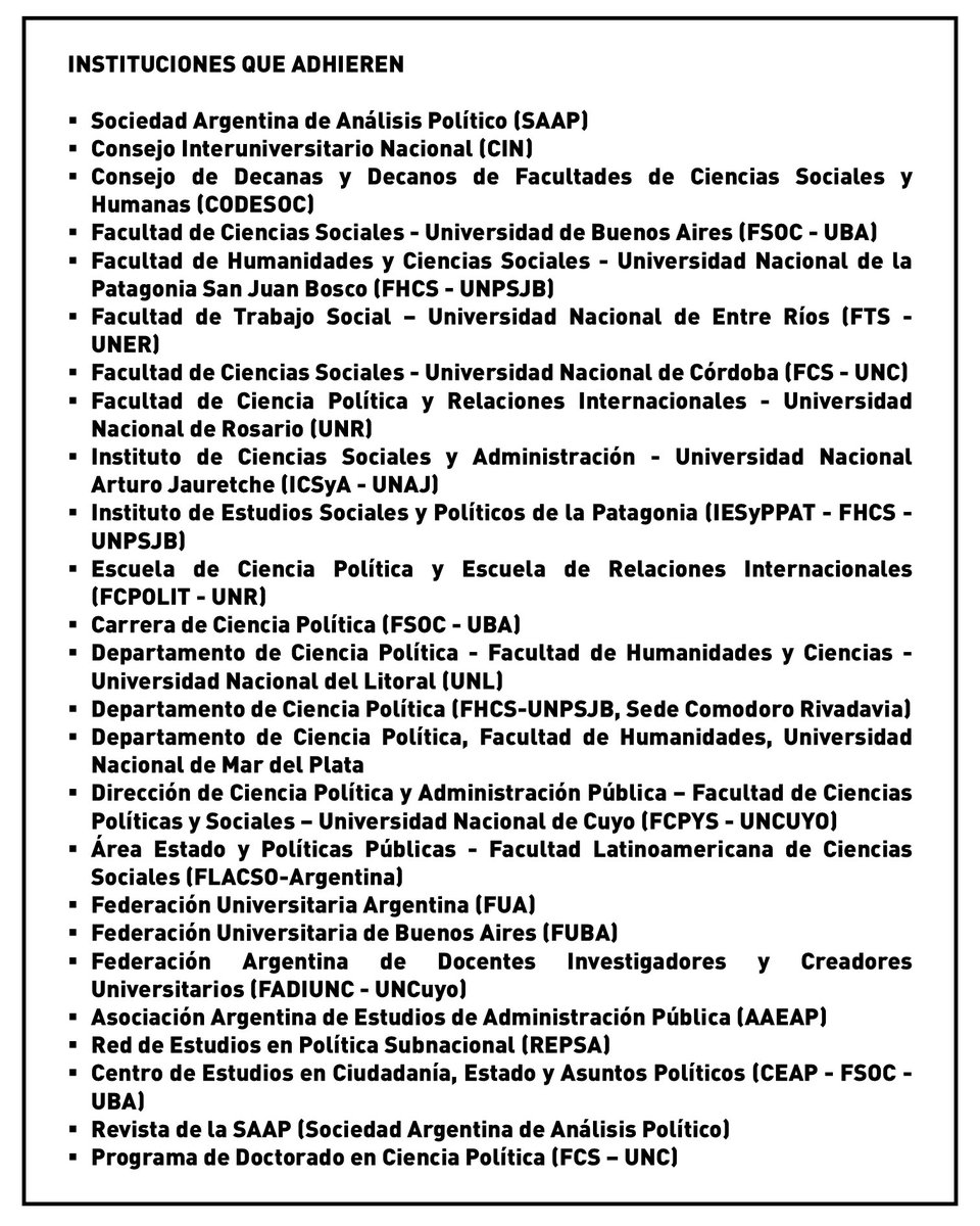 Ciencia Política - UBA (@cpoliticauba) on Twitter photo 