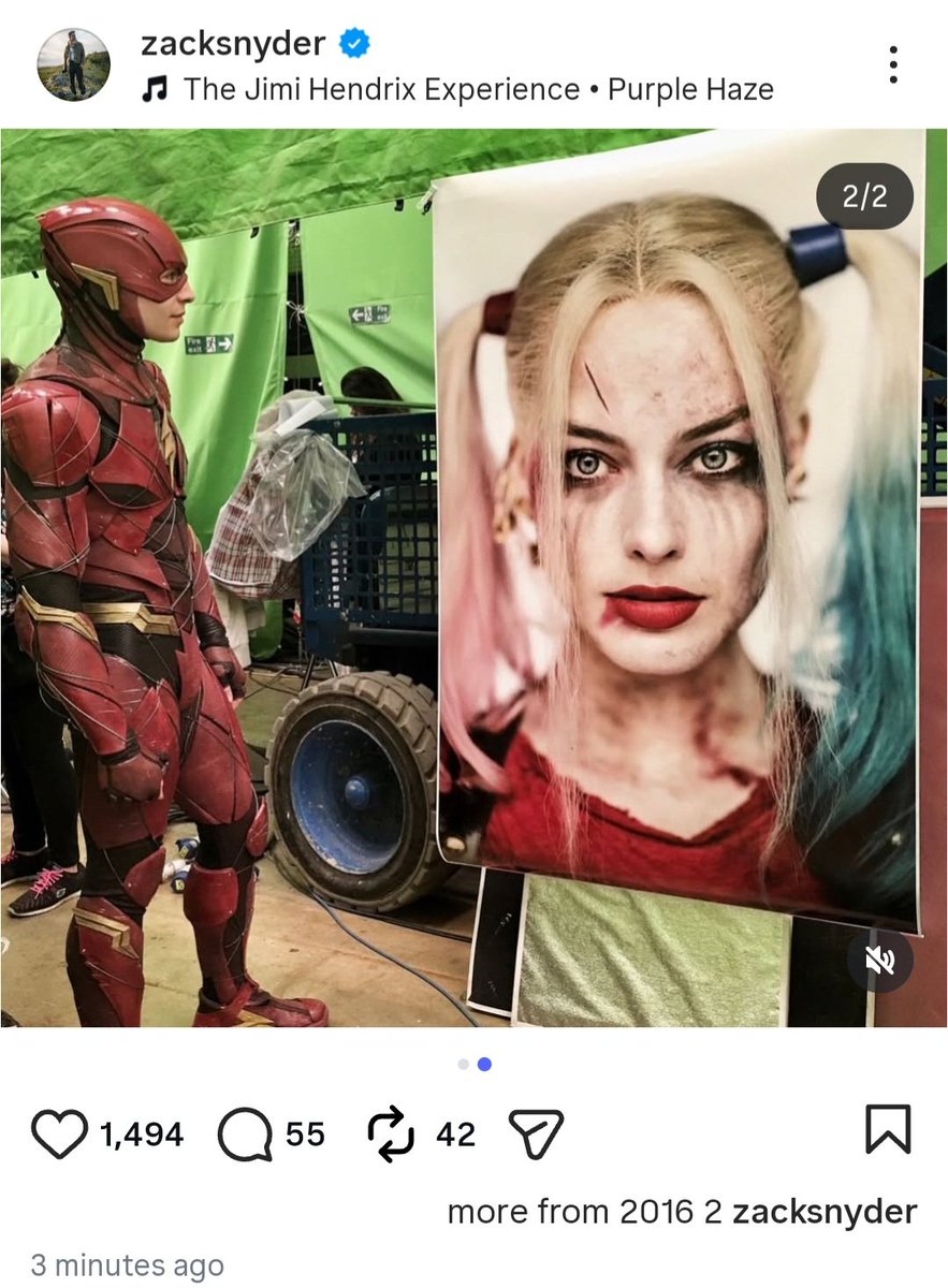 SnyderRandom's tweet image. Zack Snyder on Instagram. 

"More from 2016"