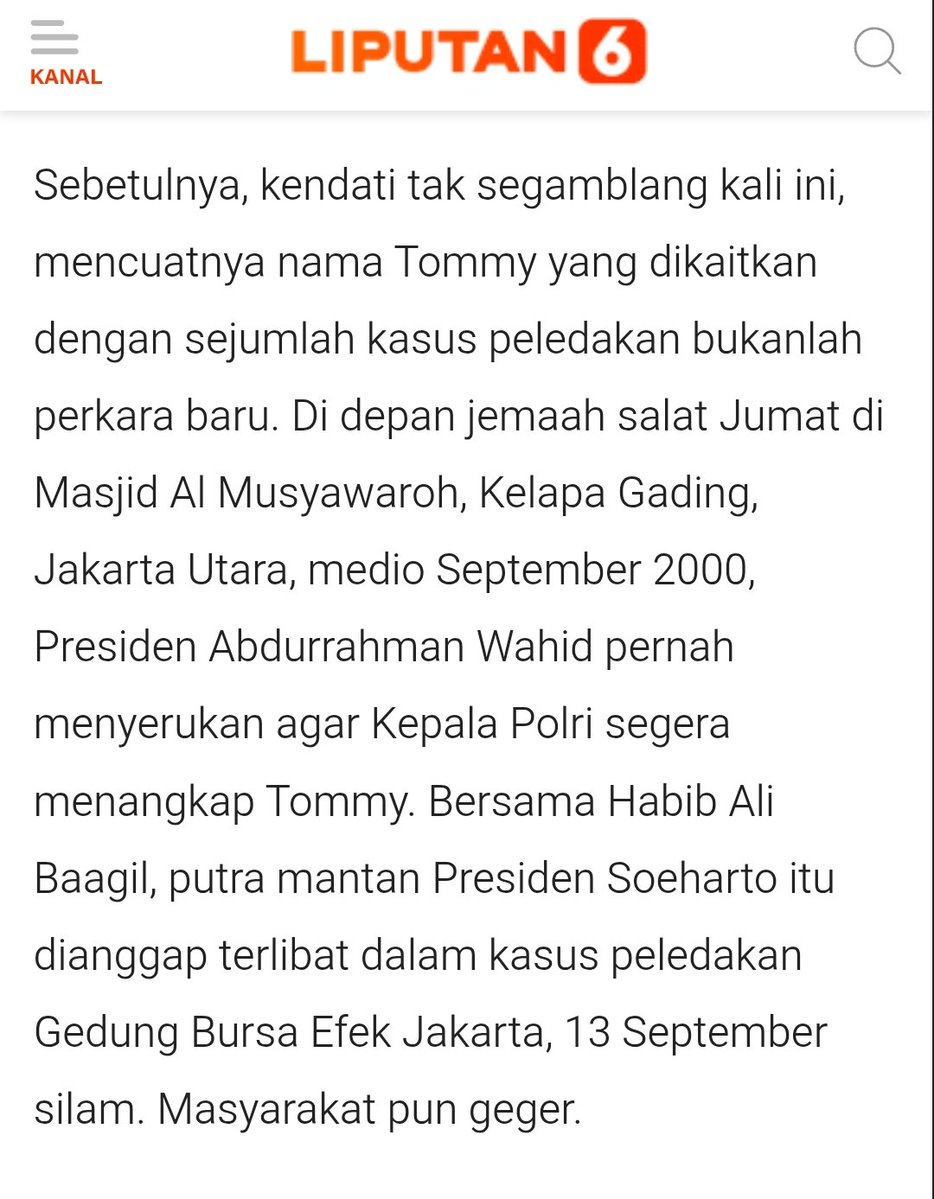 zhil_arf's tweet image. Lebih lengkapnya ada di laporan yang ditulis pada tahun 2001 oleh Liputan 6 setelah orang kepercayaan Tommy, Elize, ditangkap kepolisian (selain ini masih ada banyak sih): google.com/amp/s/www.lipu…