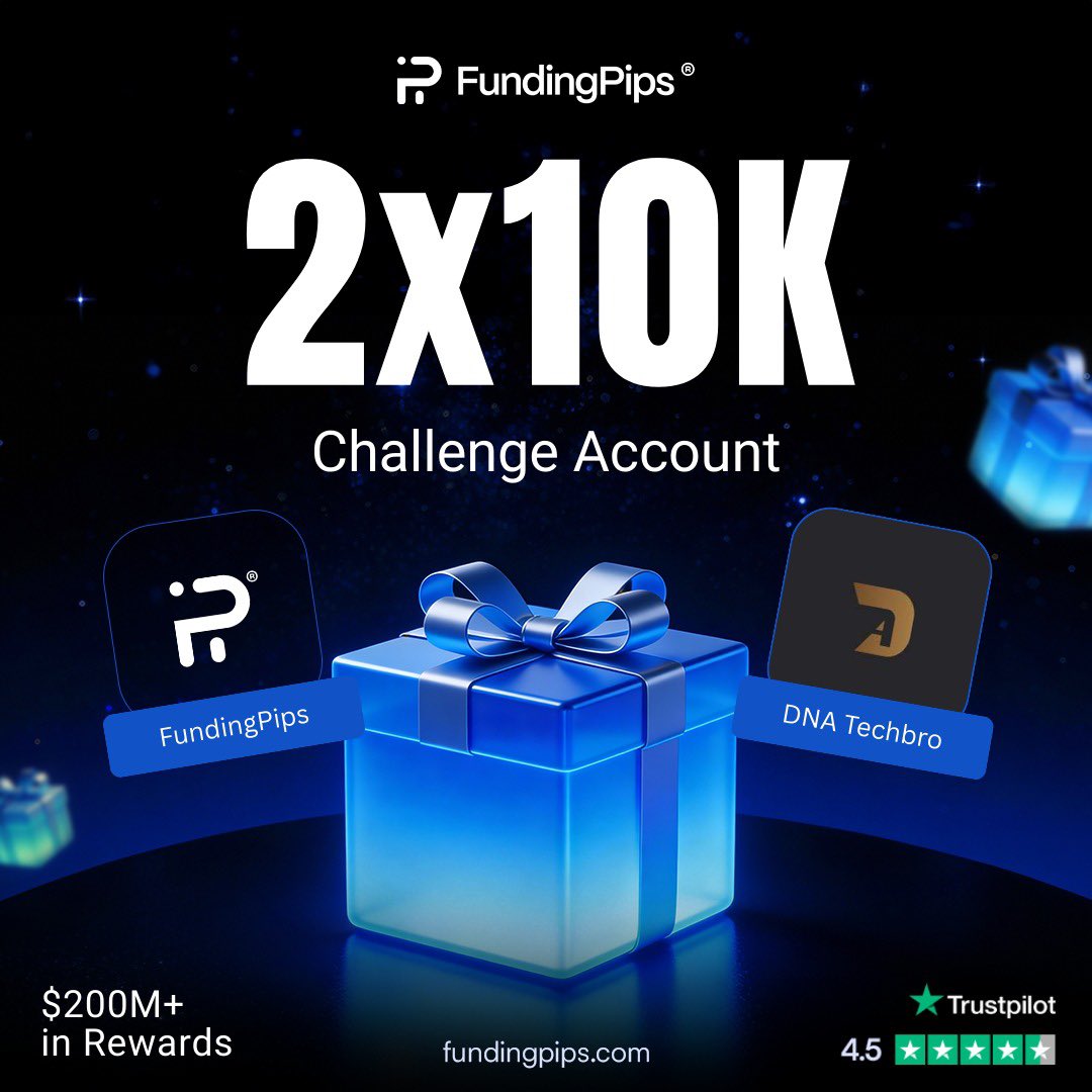 dnatechbro's tweet photo. 2 x $10,000 Giveaway 🔥🔥🔥

@fundingpips just crossed a massive $200,000,000 in payout to traders all over the world!

To celebrate this milestone, I’m giving away $10,000 challenge  to two luck traders 

To enter:
- Follow @dnatechbro & @fundingpips 
- Like, repost, tag 3 traders in the comments

I will announce winners in 48 hours ⏰

Good luck 🤞 

———

Also, you get 25% off all other accounts excluding $100k 1 step and 2 steps

Use code:  “DNA”  for 25% off