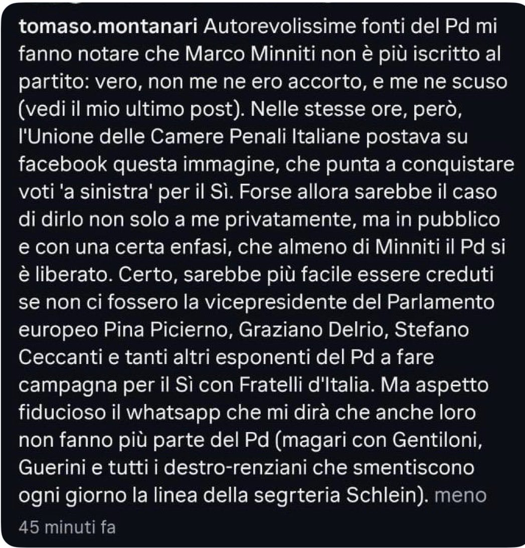 Quello che mi fa imbufalire di questi “pensatori” e che chiunque non si allinei alla banalità delle loro idee è di destra.