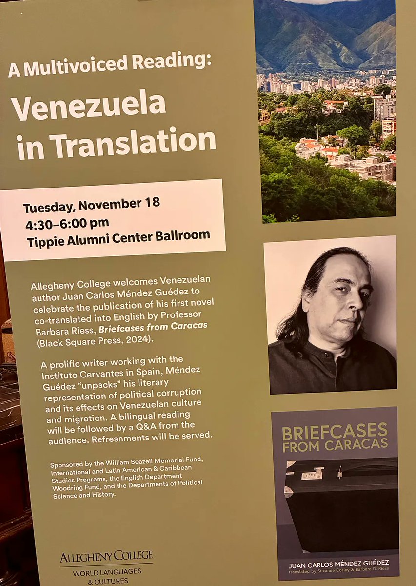 juance's tweet image. Feliz de participar en el homenaje a @MendezGuedez de la revista "Entreletras", del Centro de Investigación de Literatura Latinoamericana y Caribeña del Instituto Pedagógico de Maturín (UPEL).
Uno de los autores en español más importantes de la actualidad.
revistas.upel.edu.ve/index.php/entr…