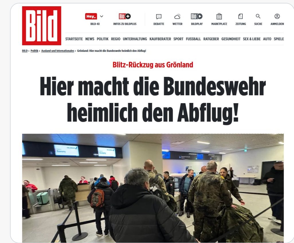 mdenaxa's tweet image. 🇩🇪🇬🇱🇺🇸🇪🇺 Οι 15 Γερμανοί στρατιώτες της ευρωπαικής δύναμης στη Γροιλανδία αποχώρησαν αιφνιδιαστικά και διακριτικά απο εκεί, μετά την ανακοίνωση του Τραμπ να επιβάλλει επιπλέον δασμούς σε 8 ευρωπαικές χώρες εκ των οποίων και η Γερμανία