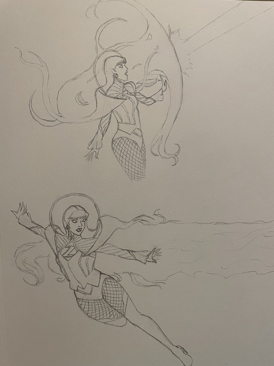 KitZatara7's tweet photo. Toying with the idea that Zatanna’s Prime Magus cape/hair will be utilized in fights. So here’s doodles of her using it as a shield, a blast, and to conjure blades https://t.co/6R9nLwslzf
