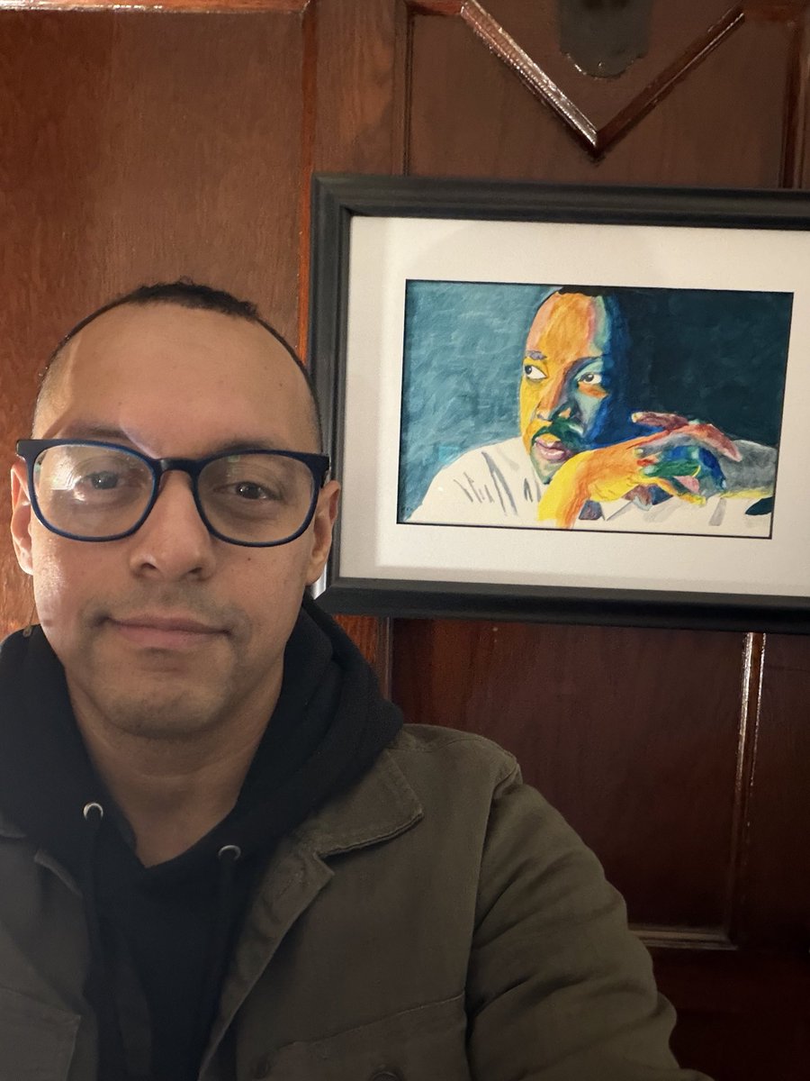 richvillodas's tweet image. Before I preach on Sundays I steal a quick glance at the water painting portrait of Rev. Dr. King in my office (painted by my father in law).

I’m constantly reminded of the necessity to proclaim a gospel of God’s compassionate justice towards those overlooked by the world.