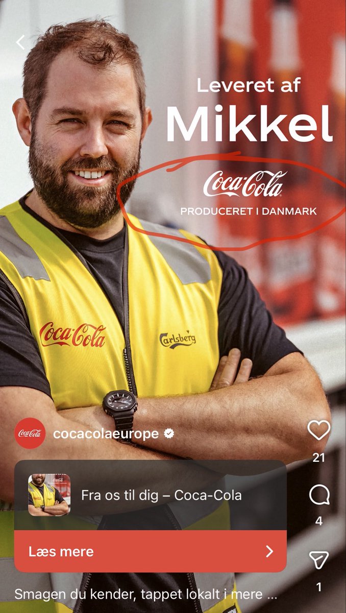 Det bliver ikke mere 🇩🇰 end Coca-Cola #mikkel