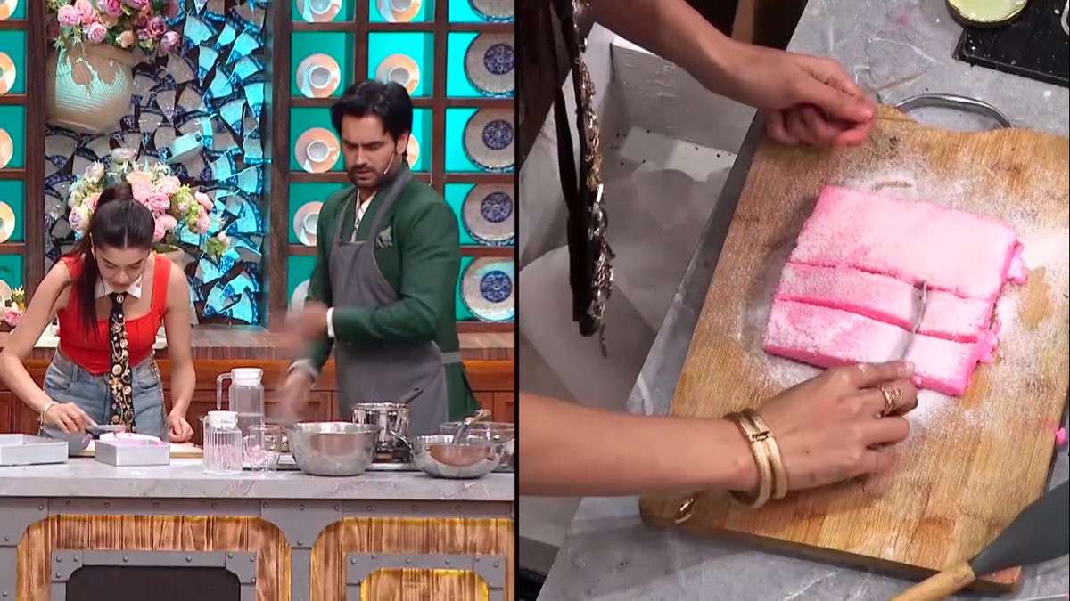 rohonsong's tweet photo. From EP18, #VivianDsena &amp; #EishaSingh made "mashmallow and Hot Chocolate" 😍🧑‍🍳
 #LaughterChefs3 https://t.co/Z2thHyNNhR