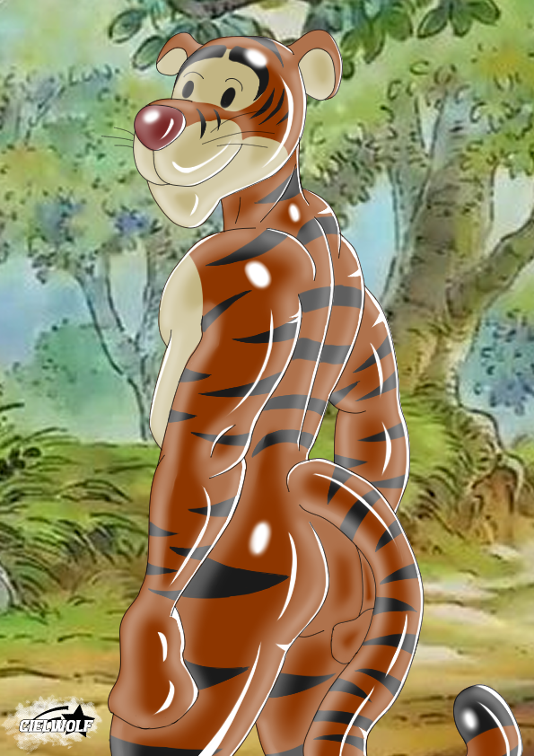 Tigger the latex suit