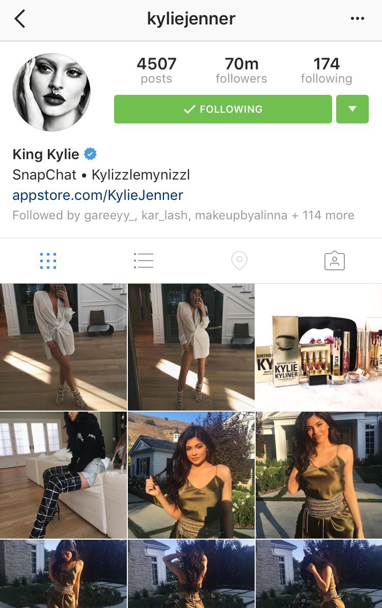 khysbeauty's tweet image. kylie’s instagram in 2016 what a time