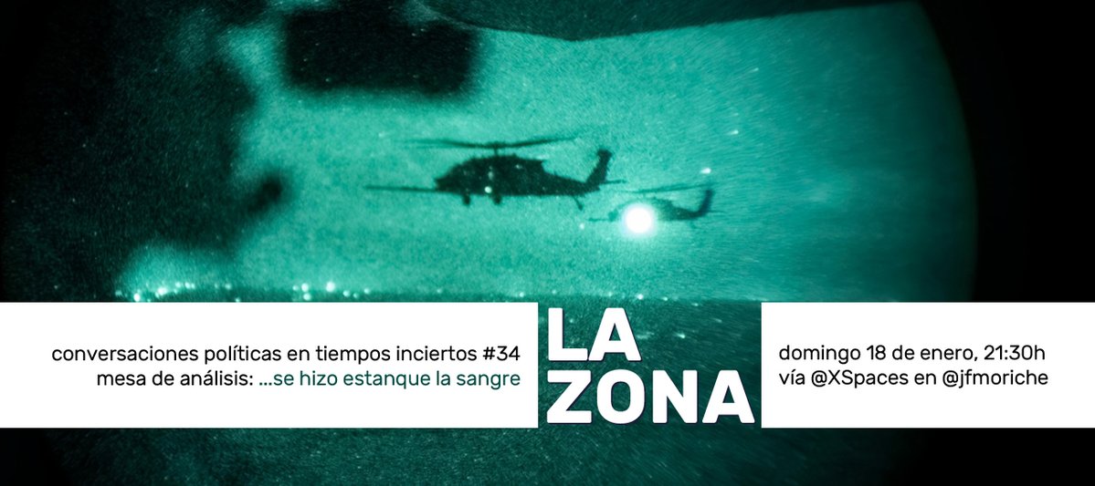 Ante las circunstancias inimaginables que estamos atravesando, nos hacemos cargo. Esta noche vuelve La Zona 📻

A las 21:30h, aquí x.com/i/spaces/1mnxe…