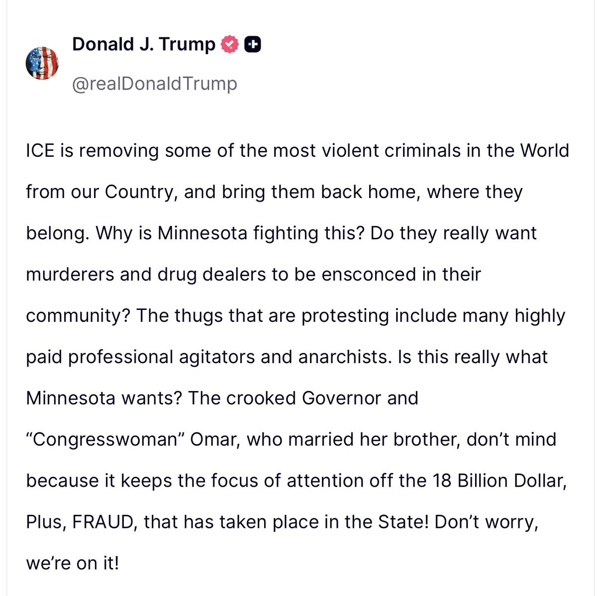 The Minnesota fraud keeps climbing , it's up to 18 billion now- No wonder the crooked Communist Democrats are encouraging rioting- to distract from the massive fraud! 
Think the ongoing Minnesota riots are meant as a distraction?   PS who is Funding the Riots? Hmmm

Yay or Nay?