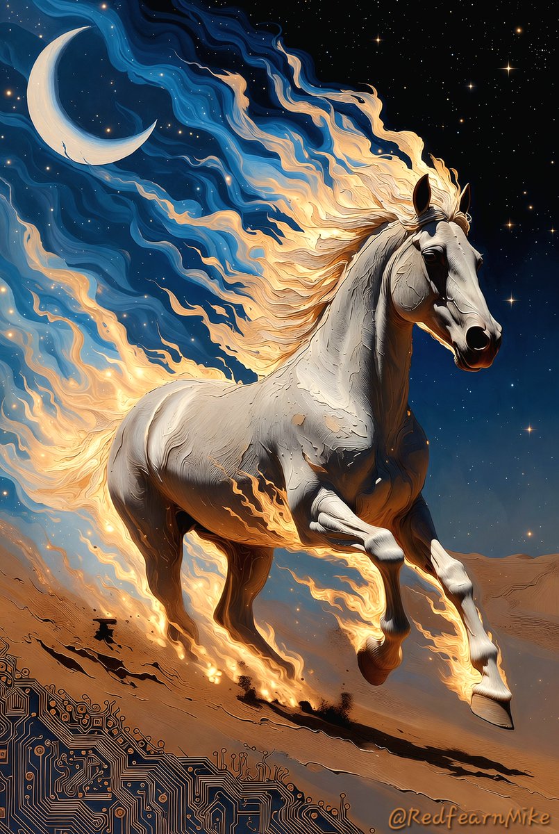 RedfearnMike's tweet photo. @Xgoddess_visual @Heartwords3 @VAVortex @RobotCleopatra @MindySarver @PanoramaJasmin @IqbalNadir Thank you so much, @Xgoddess_visual. 🥰 Gorgeous artwork! 😍🔥
Inviting @MarekArts and @318shannon. ☺️
Theme: The Year of the Fire Horse
#artVortex #YearOfTheHorse https://t.co/CRK5pJ37WH