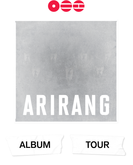 La portada comienza a poder distinguirse.

Entra en 2026bts.com si le das a sus caras podras escucharlos:
🐨: Esperamos que ARIRANG de BTS sea un álbum que trascienda el tiempo y la generación y se quede con ustedes por mucho, mucho tiempo.
🐹: Gracias por estar