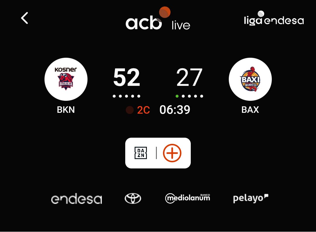 MBaskonistas's tweet image. De coña mala que el Baskonia meta más puntos en 13 minutos que el Granca en 40.
