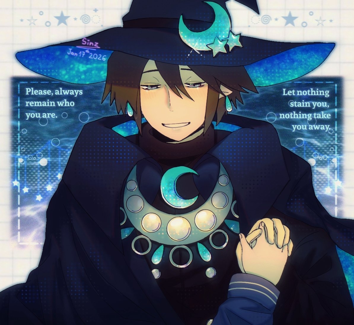 ChellawSinz's tweet photo. "She, the moon... I, the sea... We will always watch over you."
⊹ ࣪ ˖🌕｡𖦹°‧🌊𓇼🫧
I love Moon Spirit's hair so much, Meikai was so hard to draw but at least he's pretty🥀
#funamuseum #okegom #watgbs https://t.co/GWV8hgOksE