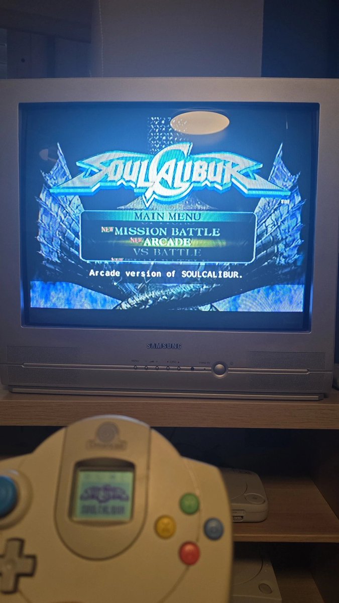Dreamcast y soulcalibur que puede salir mal 🤣 #sega #dreamcast #SoulCalibur #namco