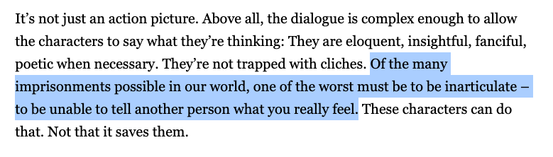 Roger Ebert, on Heat (1995)