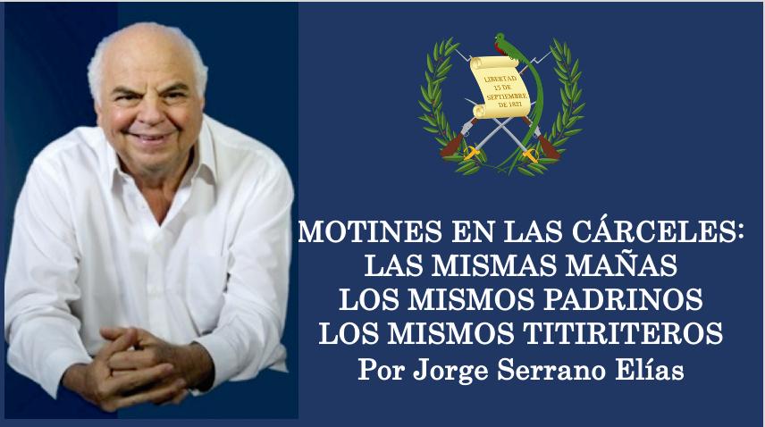 SerranoEliasGt's tweet image. MOTINES EN LAS CÁRCELES: BERGER Y ARÉVALO – CON LOS MISMOS PADRINOS Y TITIRITEROS Y CON LAS MISMAS MAÑAS
Por Jorge Serrano Elías
Dos gobiernos “chairos” con los mismos titiriteros detrás del telón, las mismas prácticas corruptas y los mismos conflictos. El denominador común:…