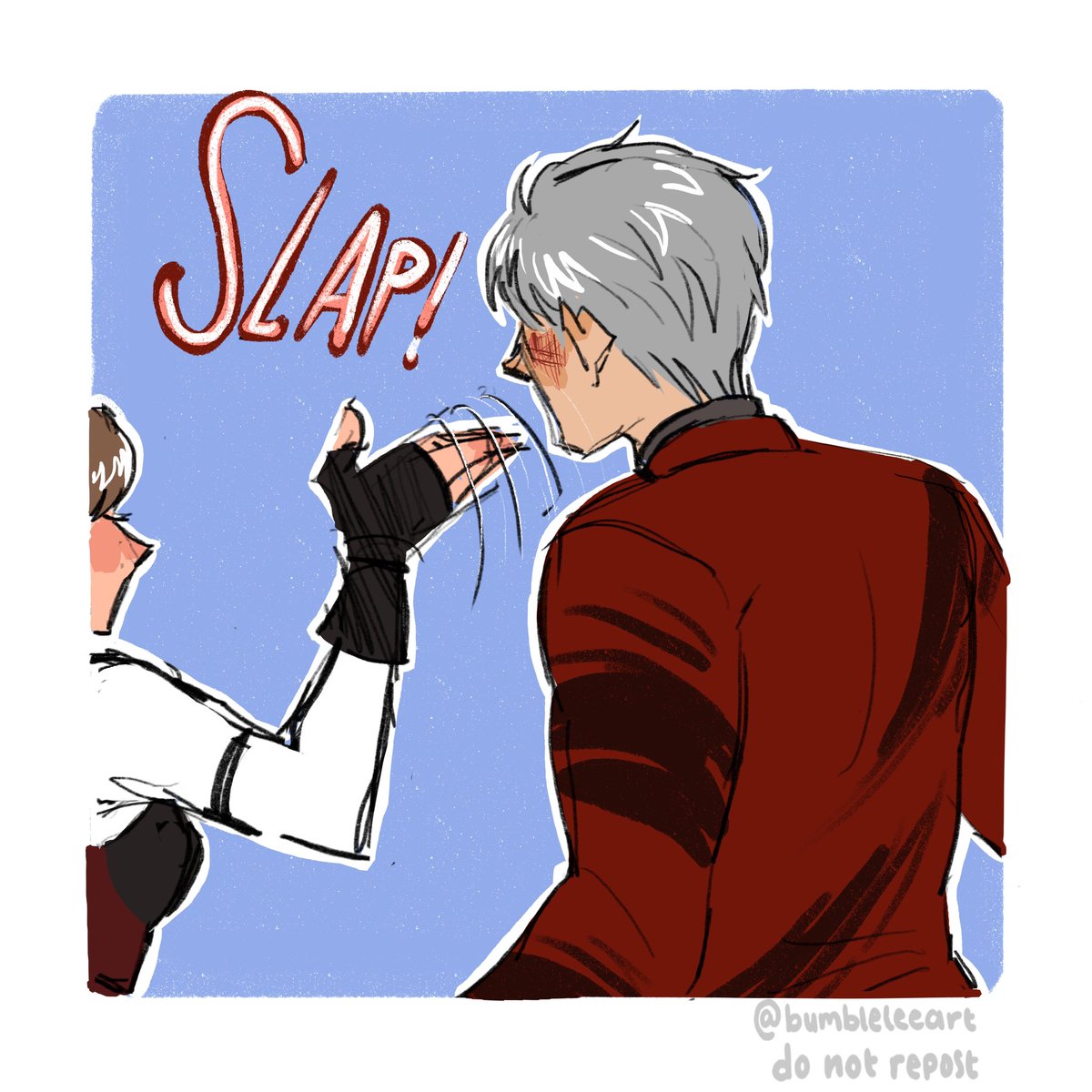 BumbleLeeArt's tweet image. A #sylus comic based on a scene from Lucifer