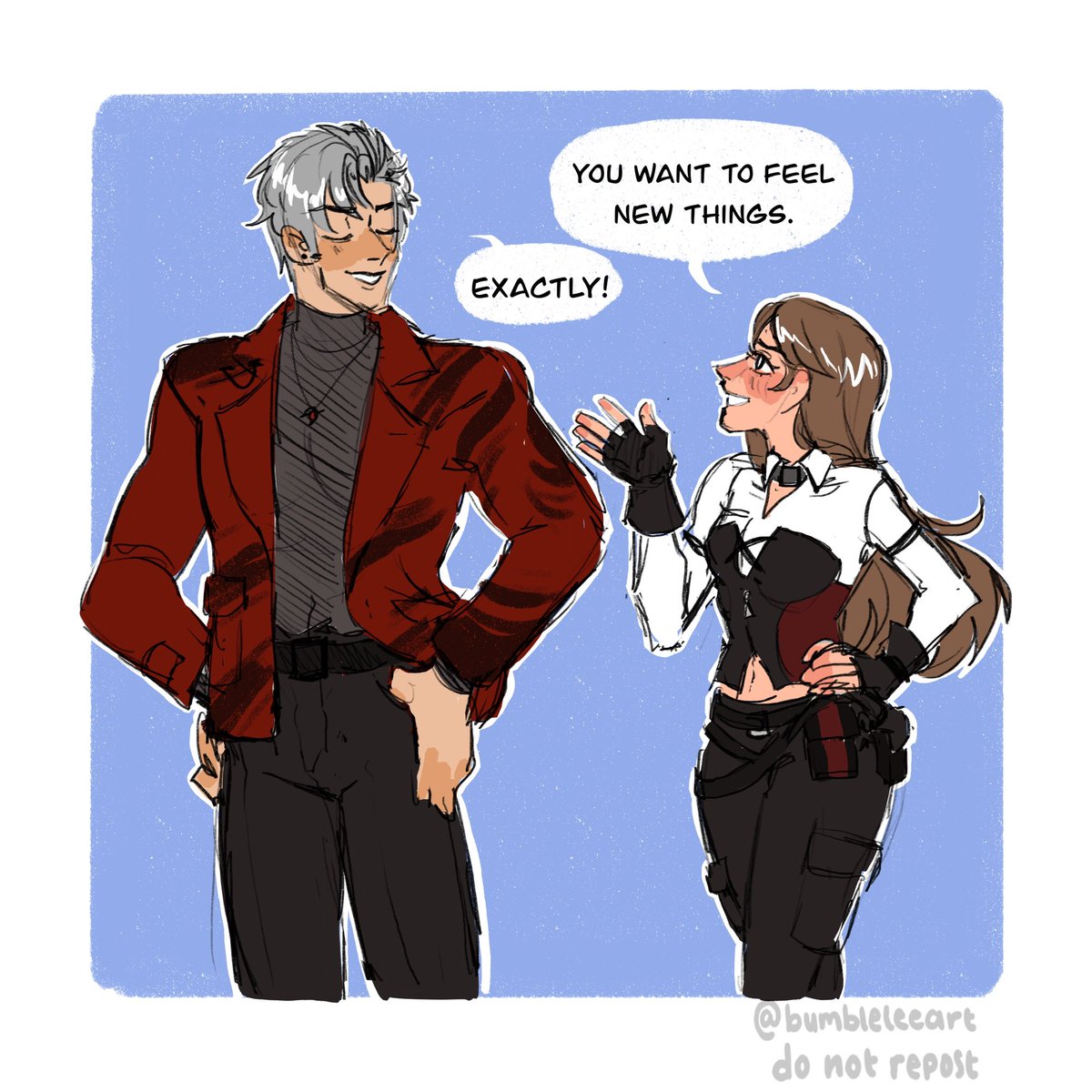 BumbleLeeArt's tweet image. A #sylus comic based on a scene from Lucifer