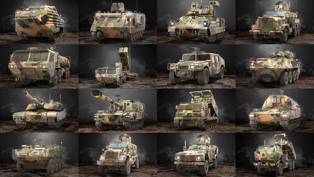 Stubborn3d's tweet photo. American Wheeled And Tracked Military Vehicles 16 in 1 PBR by Stubborb3D
https://t.co/oTspPAeFva
#American #Wheeled #Tracked #vehicles #Military #Colection #3dmodel #3d #VFX #CGI #Turbosquid #USA https://t.co/IkDEM5UQqg