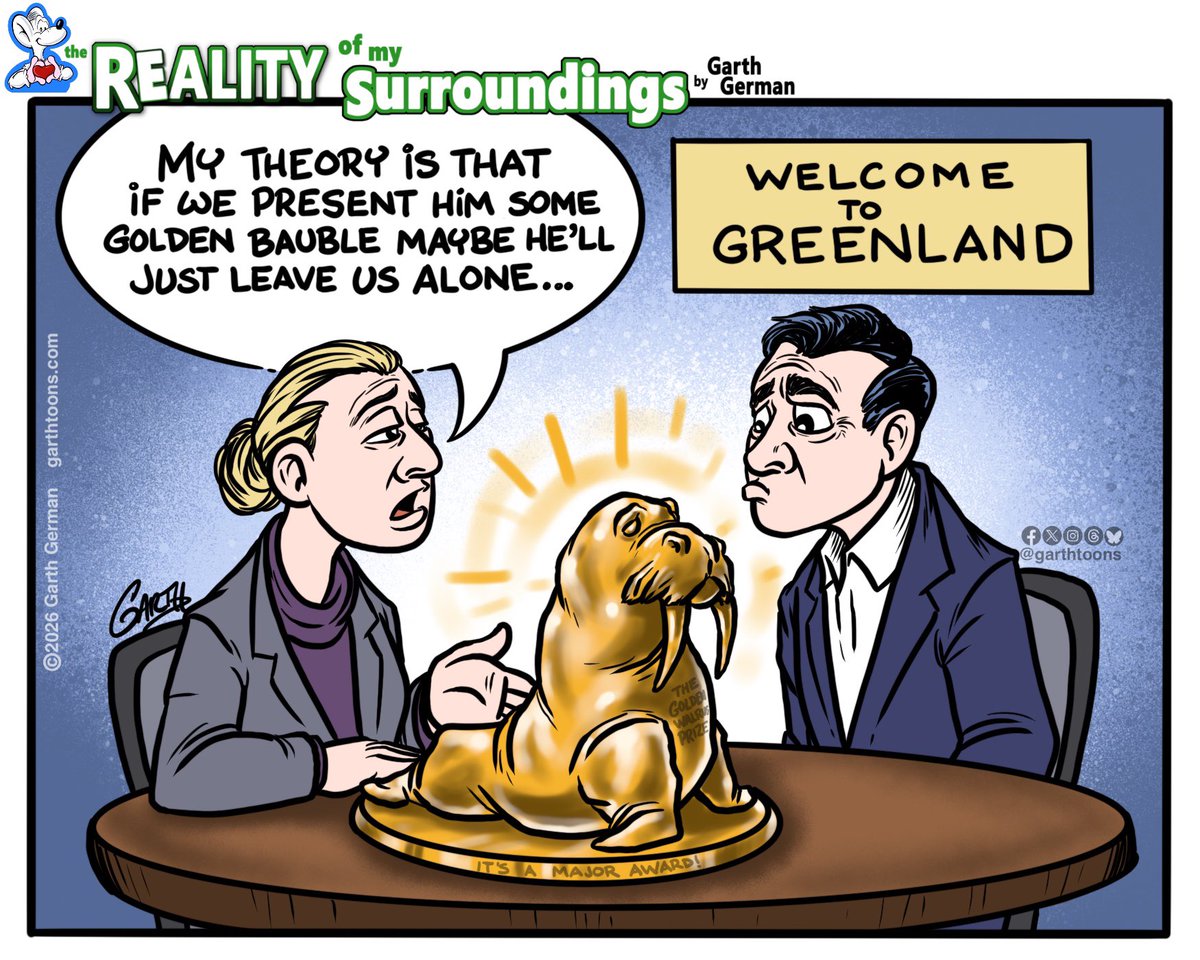 garthtoons's tweet image. It’s a Major Award!

Follow for more cartoons!

#Greenland #GreenlandIsNotForSale #TrumpIsALaughingStock #TrumpIsUnfitForOffice