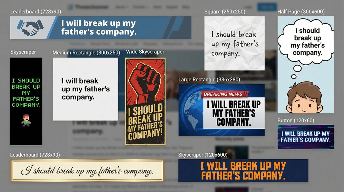 Multi-size banner mockups