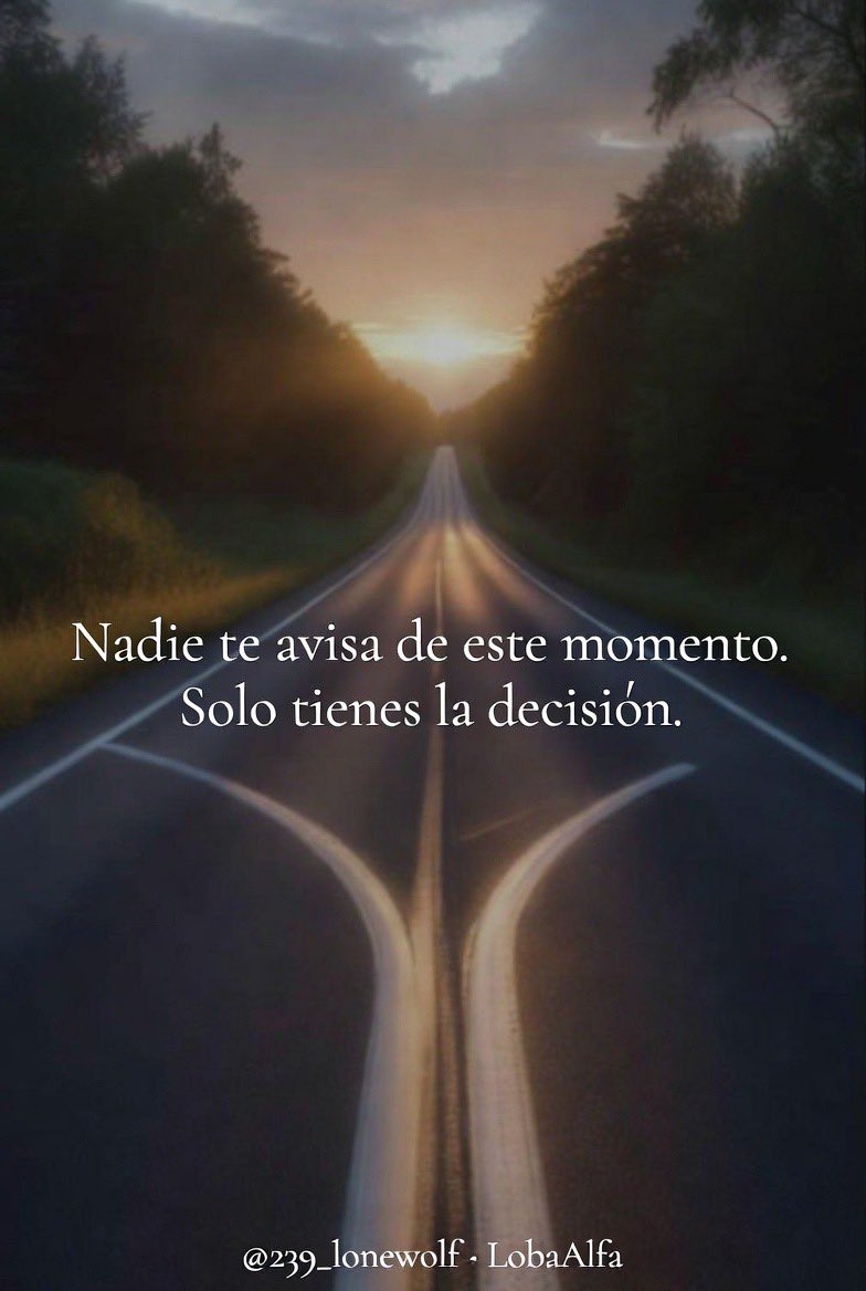 239_lonewolf's tweet image. ⚠️ Nadie te avisa de este momento.

No es cuando todo va mal.
Ni cuando todo va bien.

Es cuando podrías quedarte como estás…
pero algo dentro de ti dice que no.

No tienes certezas.
No tienes garantías.
Solo tienes la decisión.

Ahí es donde se separa
quien se queda
de quien…
