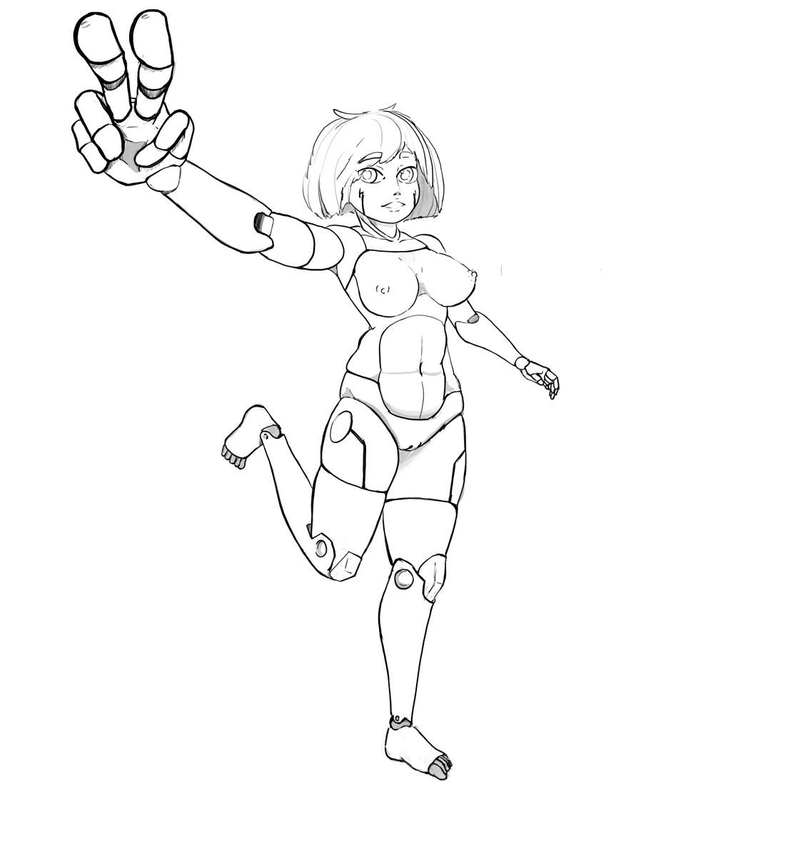 The line in drawing Jun is completed, only the render remains, (In terms of rendering, I'll try to experiment) #fanart #robotgirl #mydystopianrobotgirlfriend #NSFW #MDRG <a href="/incontinentcell/">My Dystopian Robot Girlfriend🔞</a>