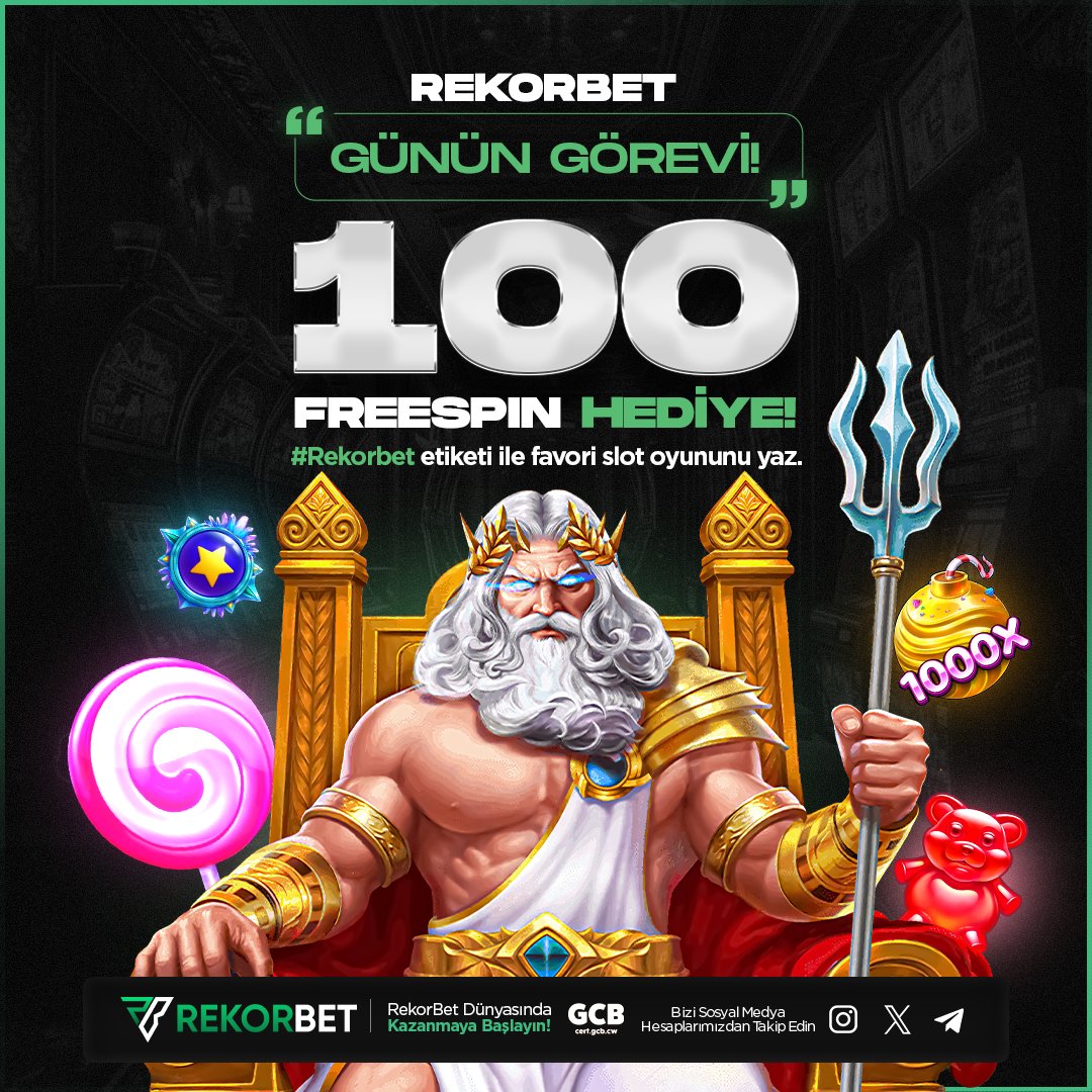 📱 #REKORBET ETİKETİYLE YORUM AT 100 FREESPİN KAZAN!

📎 Katılım şartları;

🗒️ Gönderinin altına #Rekorbet Etiketiyle En az 10 kelimelik yorum bırakmanız.

🟢 Resmi X Twitter hesabımızı takip etmeniz zorunludur.

🔗 GÜNCEL GİRİŞ İÇİN TIKLAYINIZ: t2m.io/Rekorbet