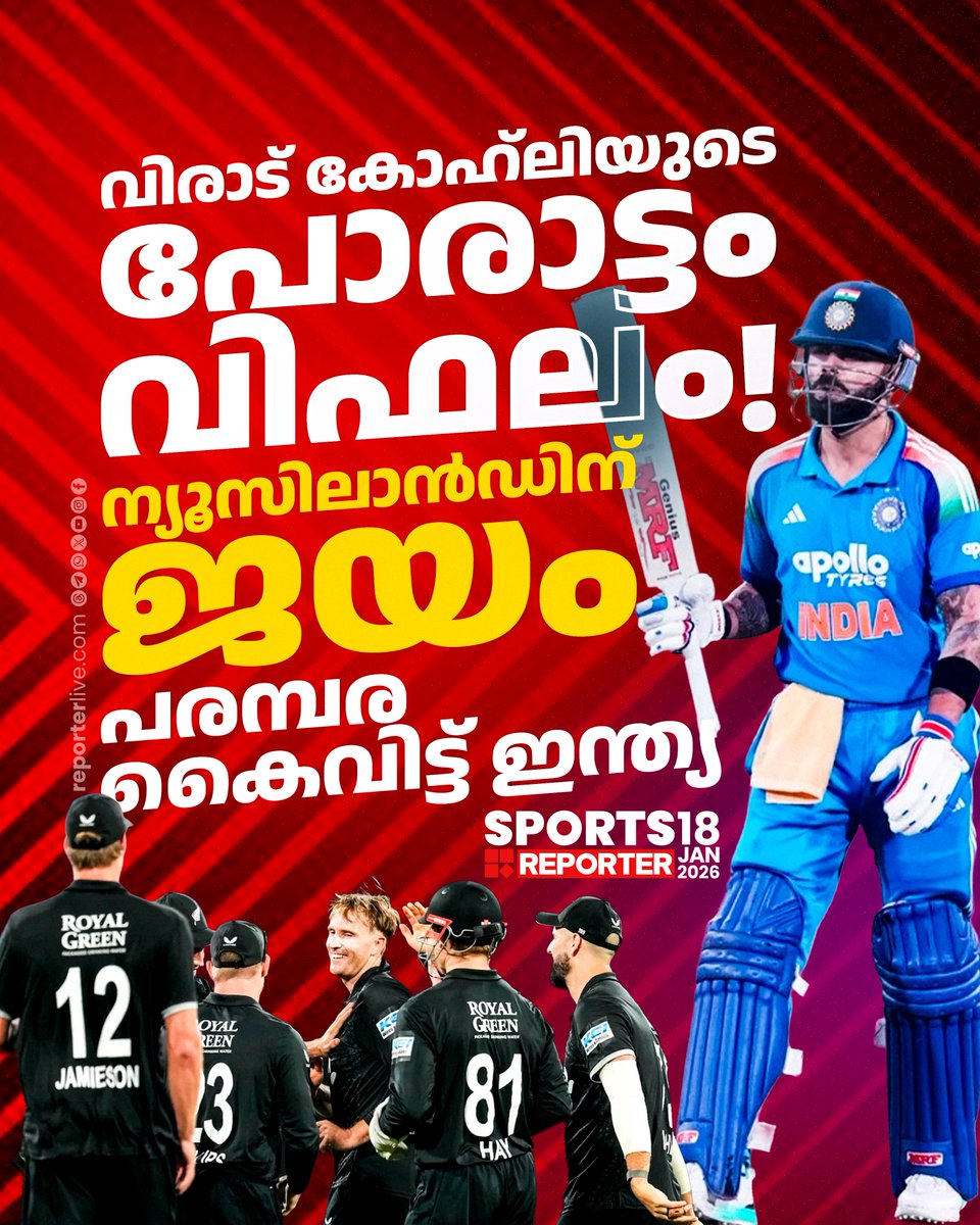 reporter_tv's tweet photo. സെഞ്ച്വറിയുമായി വിരാട് കോഹ്ലി ഇന്ത്യക്ക് വേണ്ടി പൊരുതിയെങ്കിലും വിജയത്തിലെത്തിക്കാൻ സാധിച്ചില്ല

Read Story : https://t.co/lOnRQv5w6F

#IndiaVsNZ #viratkohli #indiancricket #newzealandcricket #cricket #reportersports https://t.co/VvrPWfALKc