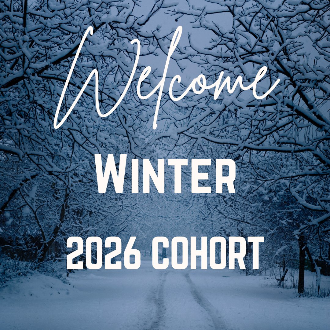 Say hello to our Winter 2026 Cohort! We’re so excited to kick off this season with you. ❄️