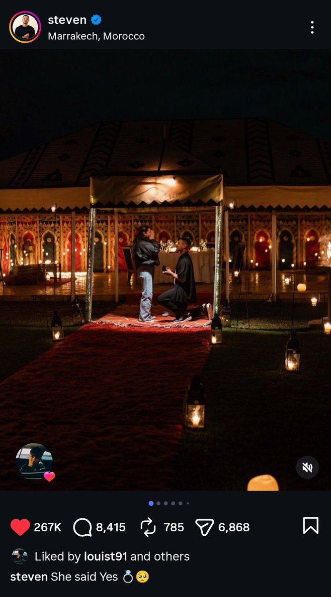 LouisWT91World's tweet image. 📱| Louis liked Steven's IG post about his engagement!