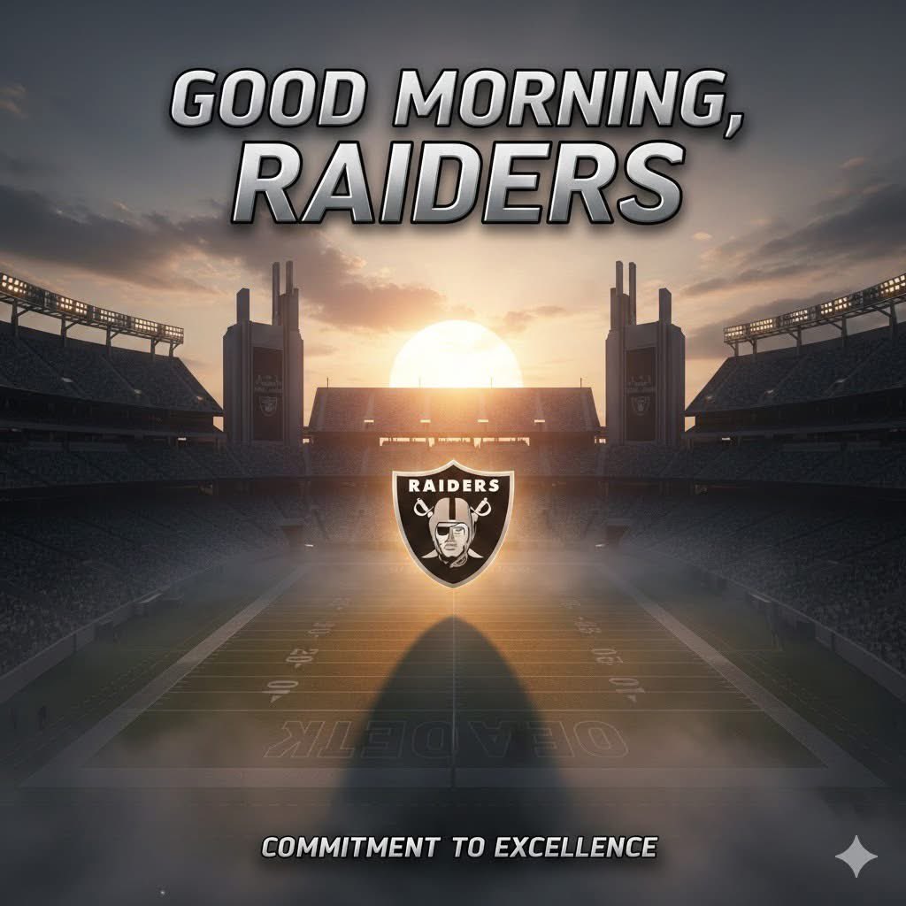 RaiderFanPod's tweet image. Good morning Raider Nation #theraiderfanpodcast #RaiderNation #Raiders