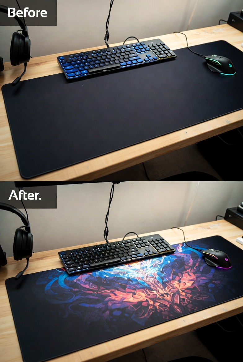 xxxxlmousepad's tweet image. Before ➡️ After 🔥
This customize XXXXL mouse pad completely transformed the desk setup. Full coverage, smooth control, and premium design. Perfect for gaming &amp;amp; work setups.
#XXXXLMousePad #CustomMousePad #DeskSetup #BeforeAfter #DeskTransformation #GamingSetup #DeskUpgrade