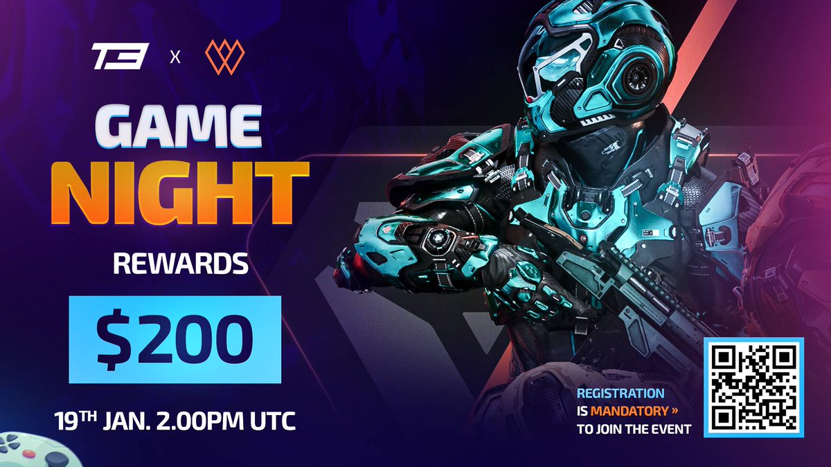TW3OfficiaL's tweet photo. NEW game night TOMORROW 

We've partnered with @WilderWorld

Super Early Access is live fast fights, clean maps, daily WILD rewards

Location: https://t.co/suqJGvq0Eq | 25 use

Join us &amp; Register here 👇https://t.co/wRX8SqcZGg https://t.co/HsNuGjghrF