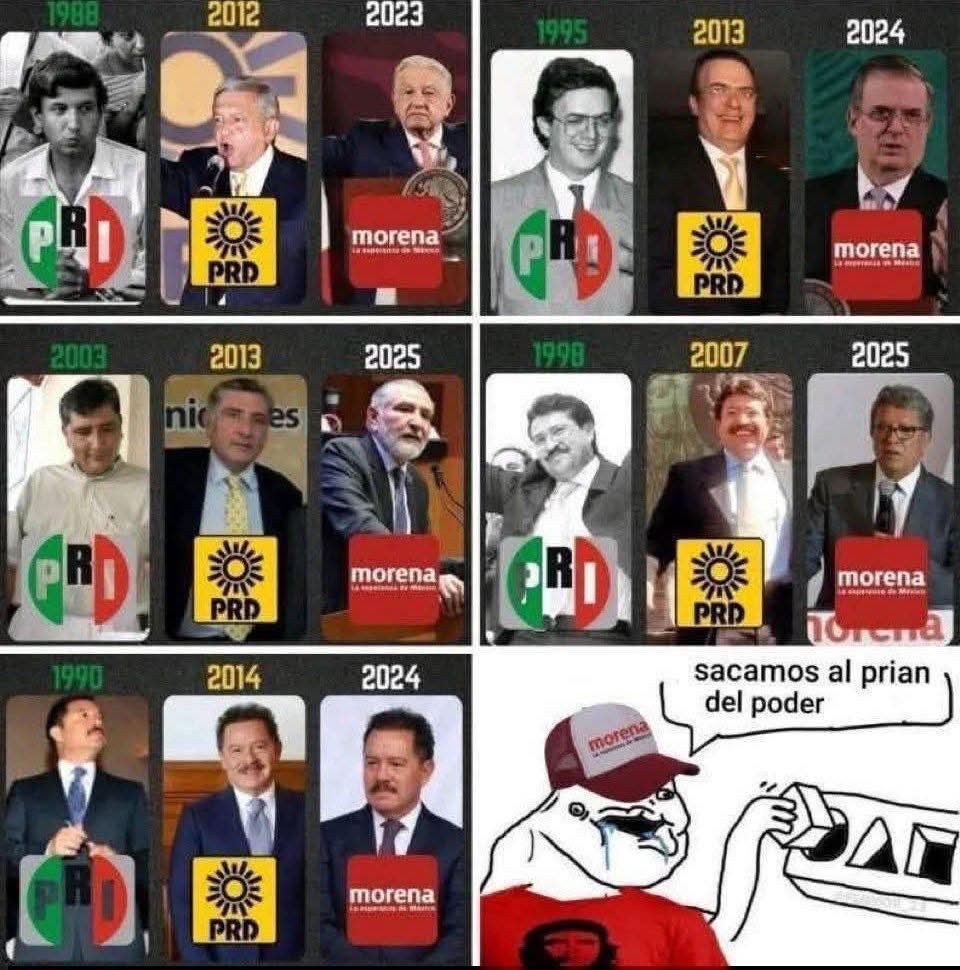 Y faltan los que estaban en el PAN y ahora maman de Morena.