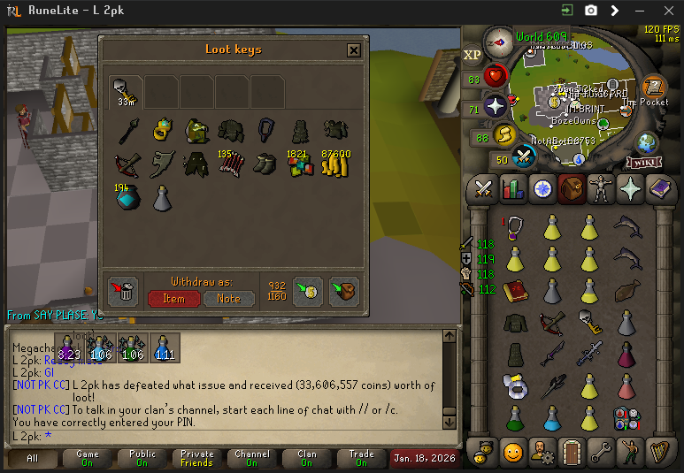 WE DECIDED TO SPEND OUR SATURDAY BAITING THE WILDERNESS!

IT WAS VERY VERY SUCCESSFUL WITH NOTORIOUS WALKING AWAY WITH MILLIONS OF GP! 💰