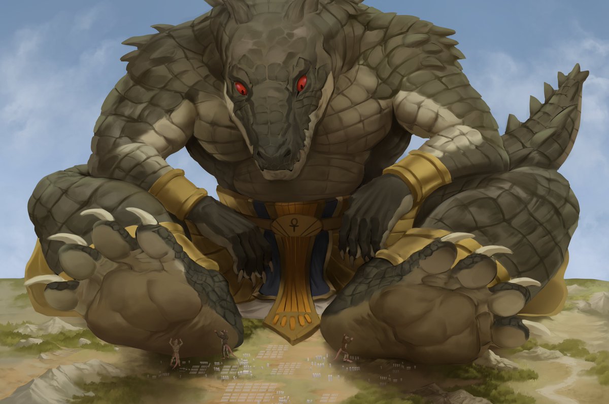 Silas thought the dominant people of this world were getting a little arrogant.  So, he uplifted one of the smaller races and gave them a shot at being on top.  They are grateful for the opportunity.
Art by <a href="/OddleyEyre/">OddleyEyre</a>