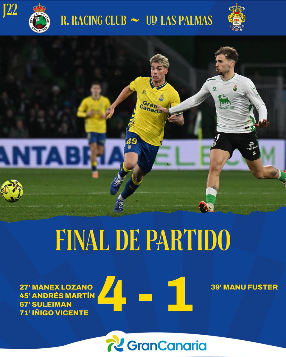 UDLP_Oficial's tweet image. 🔚 Final del partido.

#RacingLasPalmas #LaUniónHaceLasPalmas #SeremosMásUnión