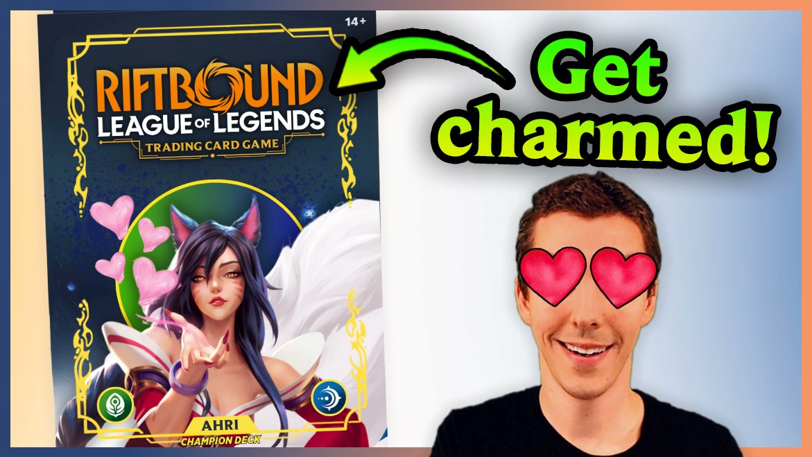 It's the lost Champion Deck for Ahri, Nine Tailed Fox!

From introductory deck to fully powered decklist, here is everything you need to know about playing Ahri in #Riftbound!

🔵 youtube.com/watch?v=XG94lK… 🟢