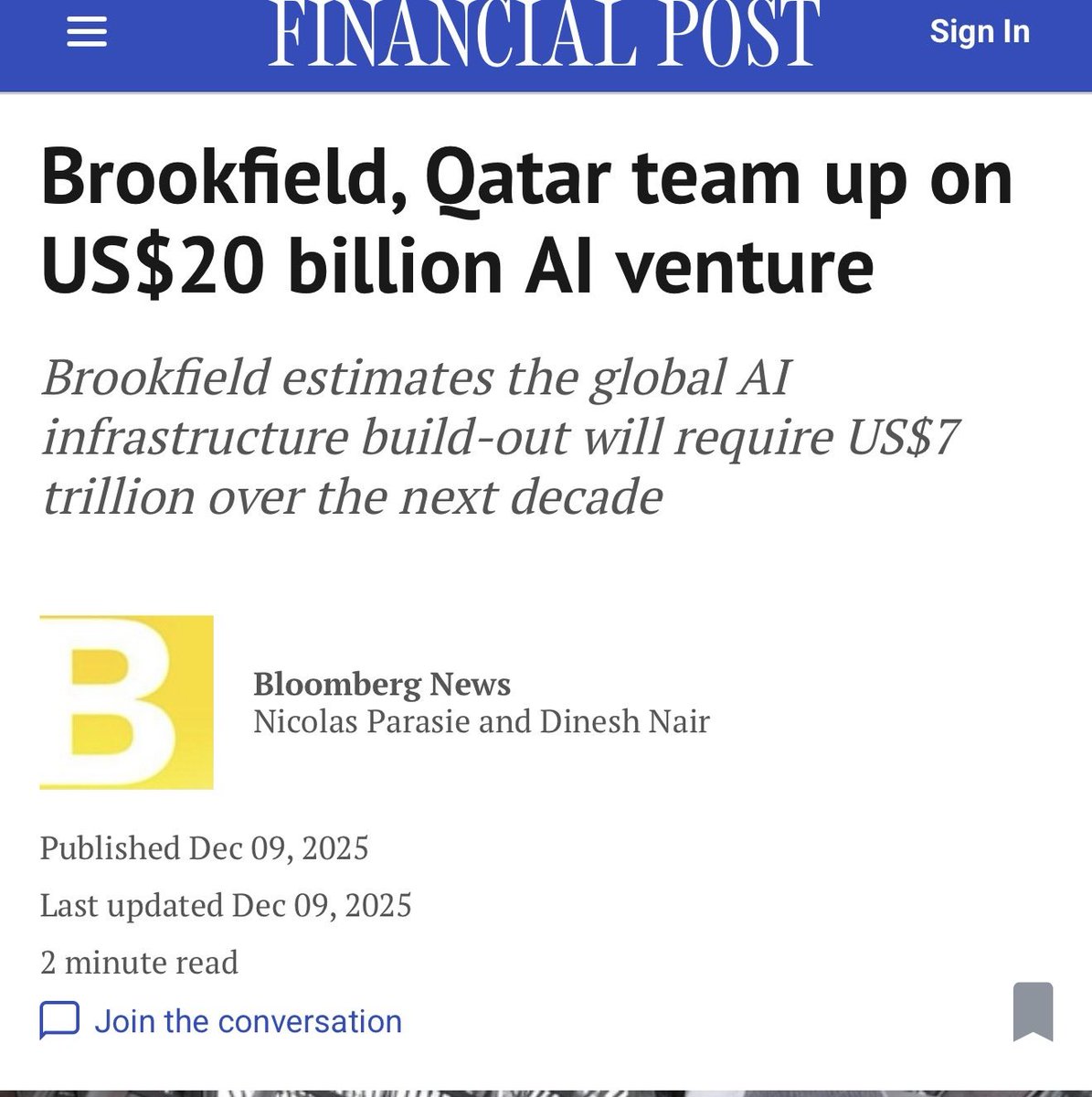 It’s so nice for Carney to fly into Qatar to check in to see how his investments are doing. 🥰