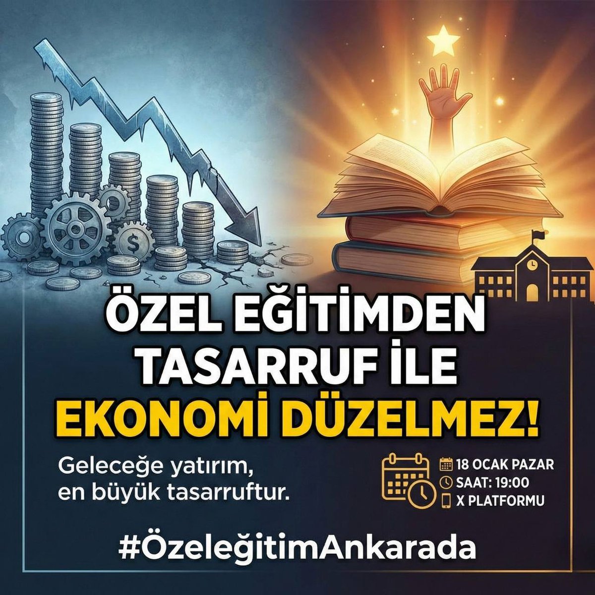 Eğitim haktır, mali destek şarttır!
#ÖzeleğitimAnkarada
<a href="/RTErdogan/">Recep Tayyip Erdoğan</a> <a href="/EmineErdogan/">Emine Erdoğan</a> <a href="/tcbestepe/">T.C. Cumhurbaşkanlığı</a> <a href="/iletisim/">T.C. İletişim Başkanlığı</a> <a href="/HMBakanligi/">T.C. Hazine ve Maliye Bakanlığı</a> <a href="/memetsimsek/">Mehmet Simsek</a> <a href="/tcmeb/">Millî Eğitim Bakanlığı</a> <a href="/Yusuf__Tekin/">Yusuf Tekin</a> <a href="/tcailesosyal/">T.C. Aile ve Sosyal Hizmetler Bakanlığı</a>