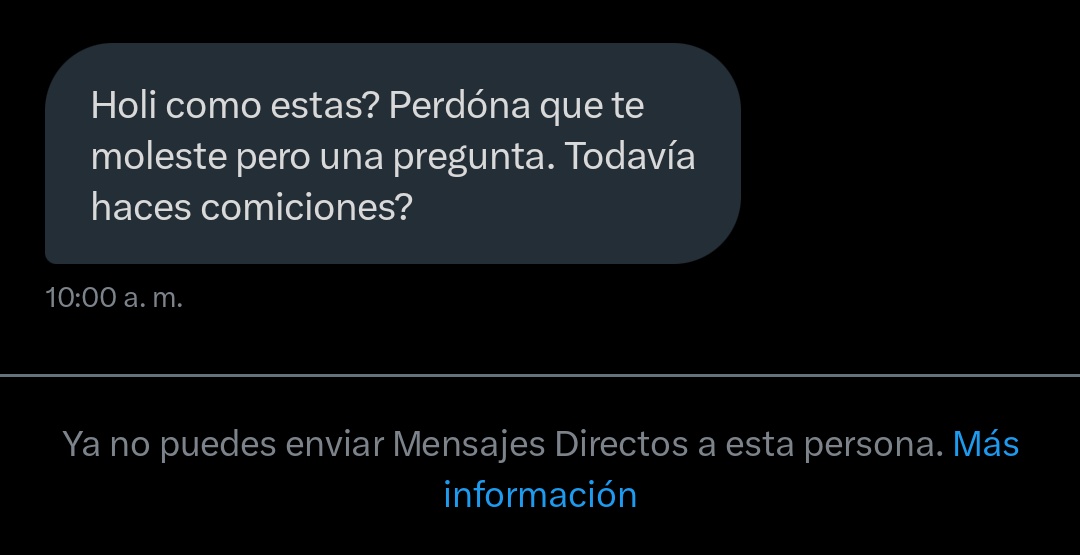 Cuando quieran una comisión porfa tengan paciencia, twitter no me avisa que mandan solicitud de mensaje🥲

(Me bloquearon por no responder enseguida)