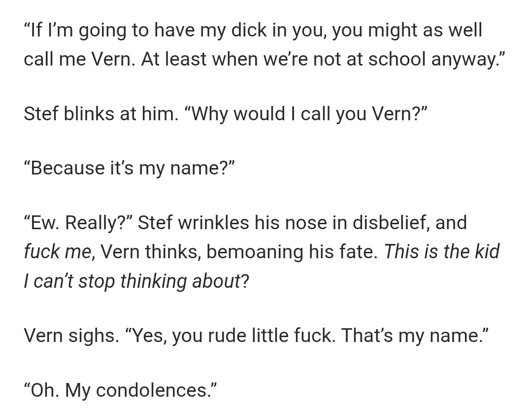cattbutt's tweet image. This fic has one of my favourite dialogue exchanges ive written in a long time. I love Stef 💀