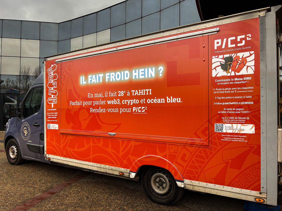 TheDinoVox's tweet image. D’ailleurs, vous aurez bientôt des news sur le voyage A/R pour Tahiti permettant d’assister au #PICS2, ainsi que les 5×100€ en $BTC à remporter grâce à nos claquettes et à notre superbe Food-Truck floqué PICS. 🌴

Suivez attentivement le compte @JoinThePics 👀